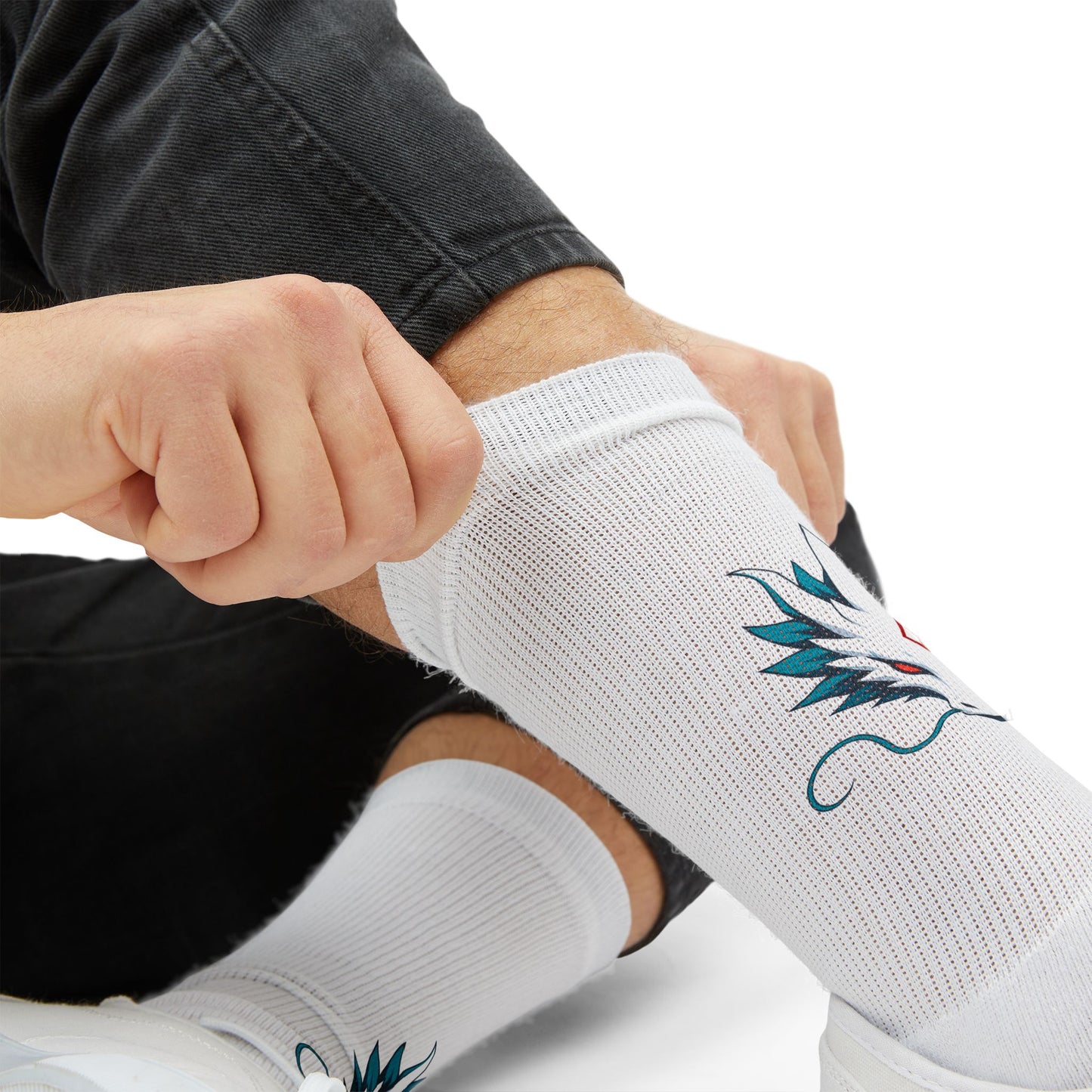 Sea Leviathan Socks — Lightweight Printed Crew Socks