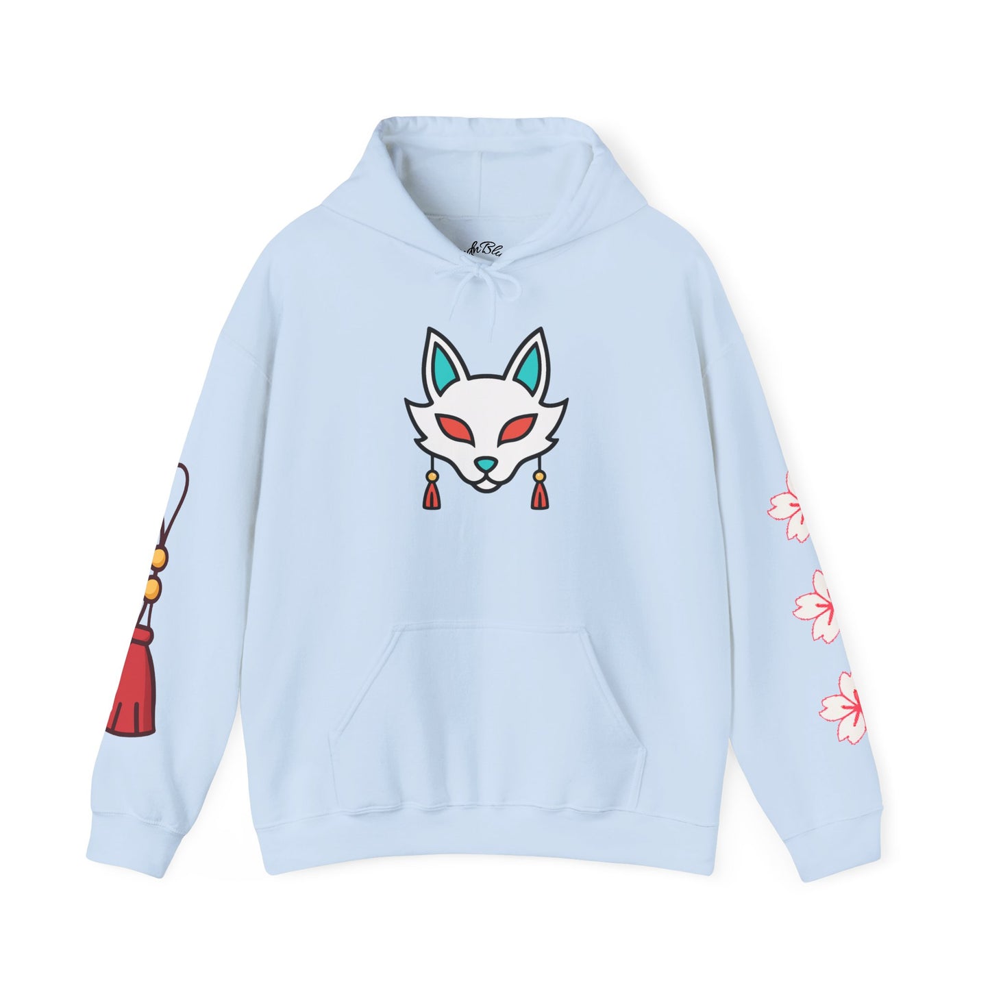Sacred Fox Collection Hoodie with Cherry Blossoms Unisex Sweatshirt