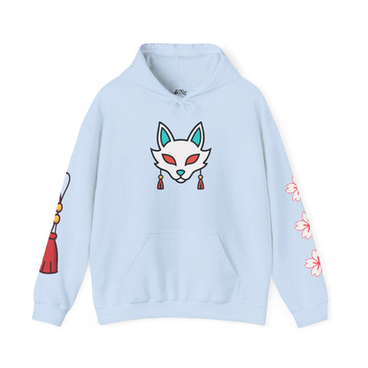 Sacred Fox Collection Hoodie with Cherry Blossoms Unisex Sweatshirt