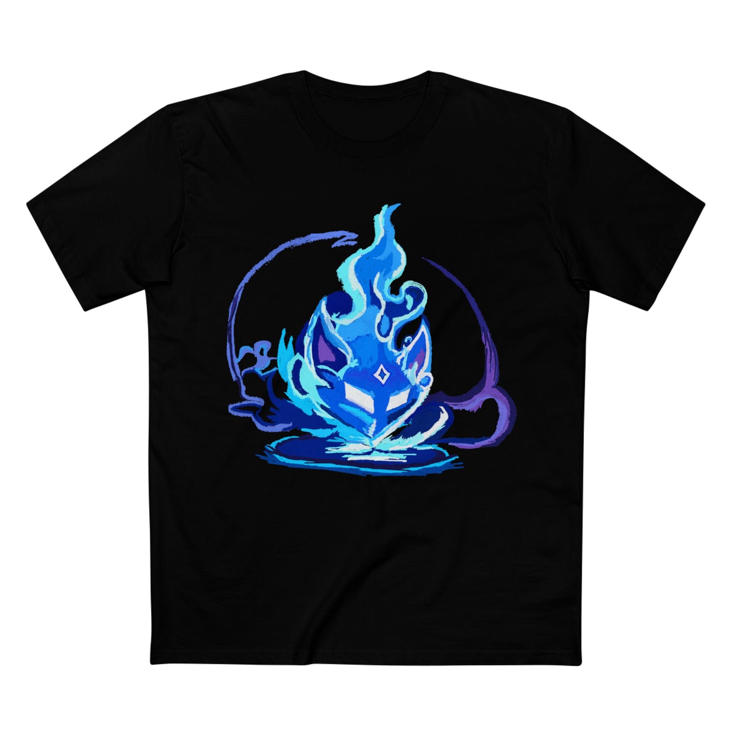 Sacred Fox Celestial Blue Mask T-Shirt