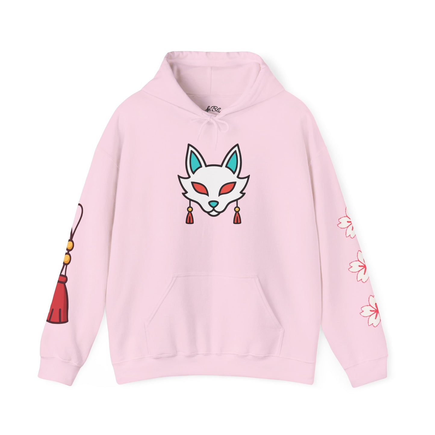 Sacred Fox Collection Hoodie with Cherry Blossoms Unisex Sweatshirt