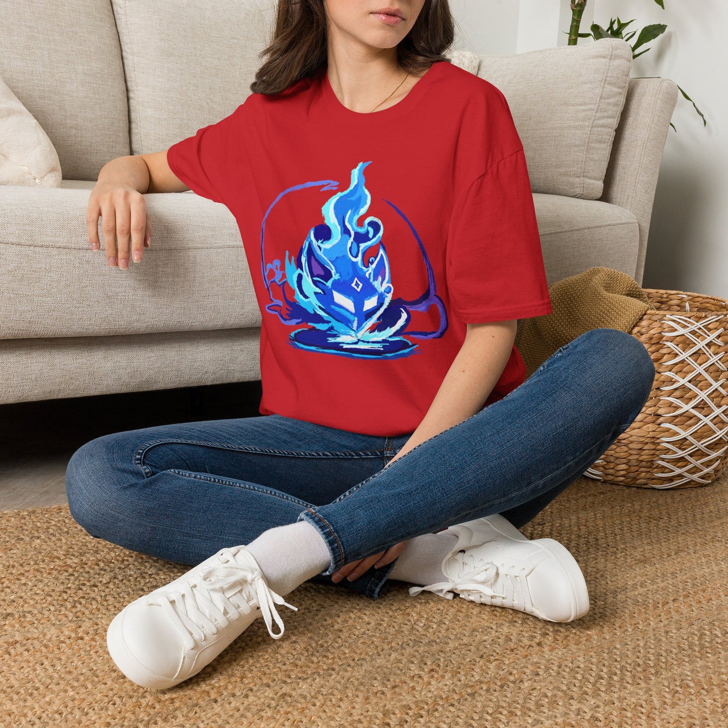 Sacred Fox Celestial Blue Mask T-Shirt