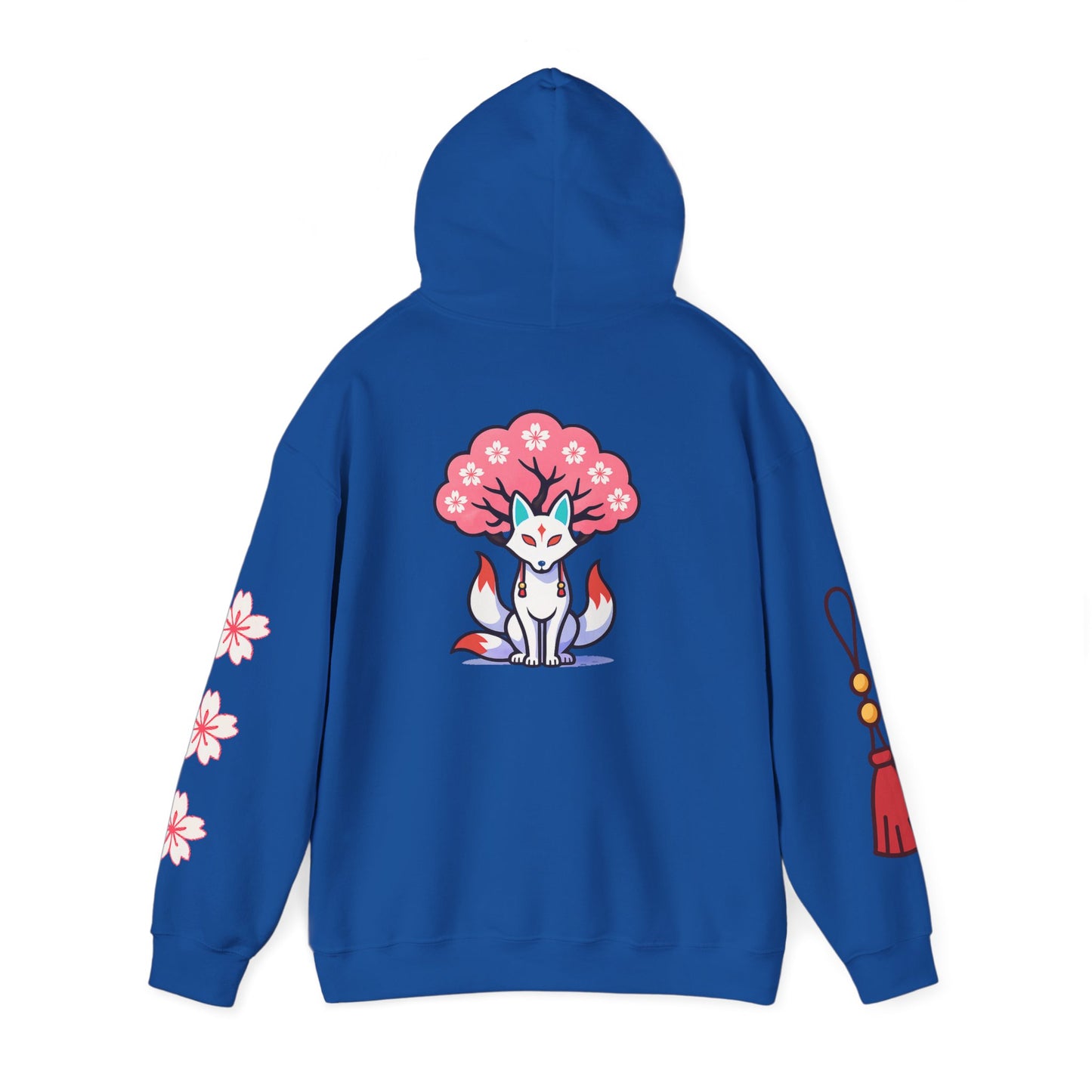 Sacred Fox Collection Hoodie with Cherry Blossoms Unisex Sweatshirt