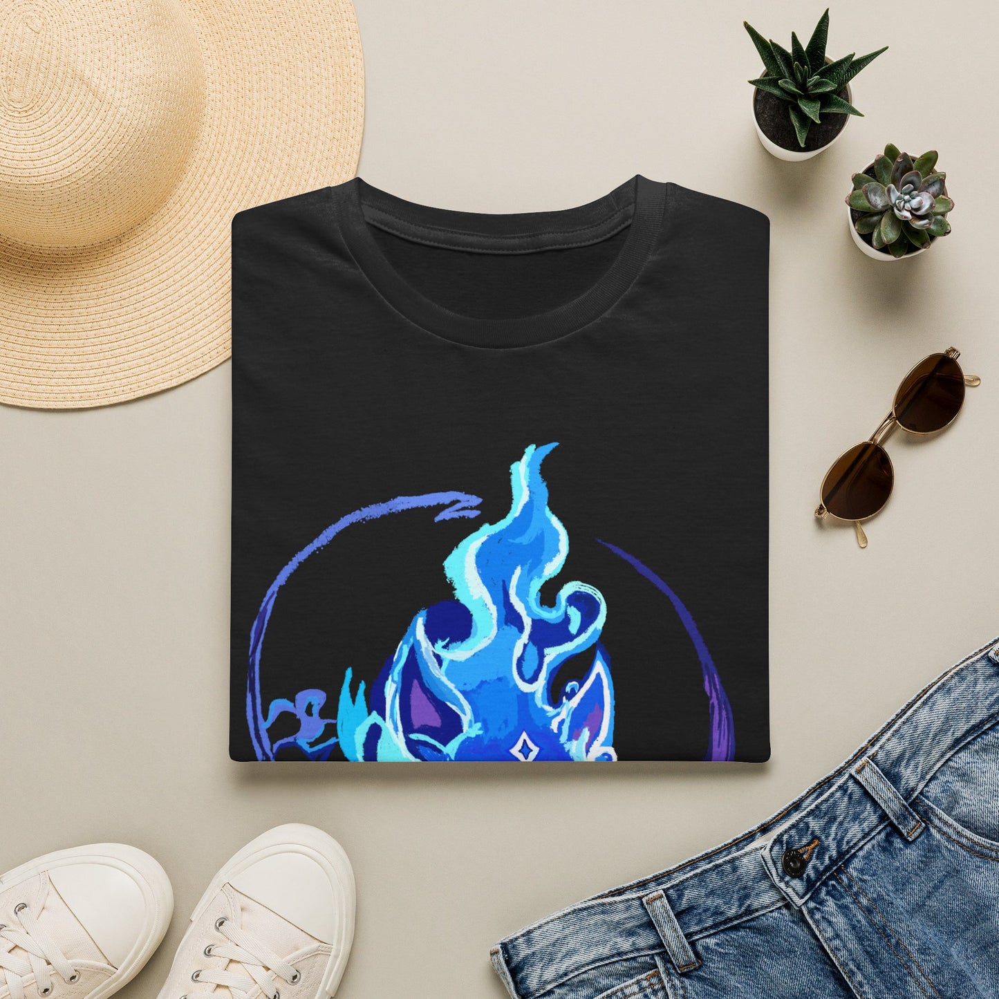 Sacred Fox Celestial Blue Mask T-Shirt