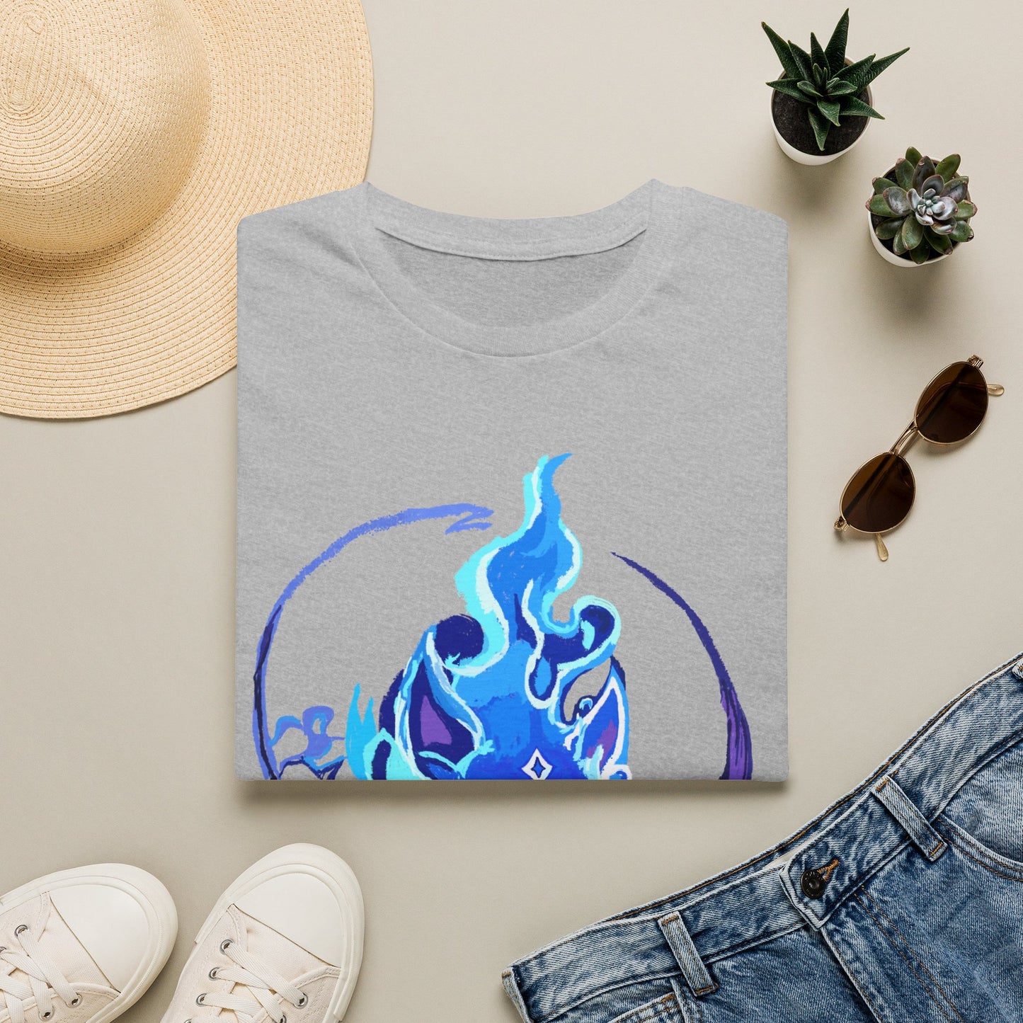 Sacred Fox Celestial Blue Mask T-Shirt