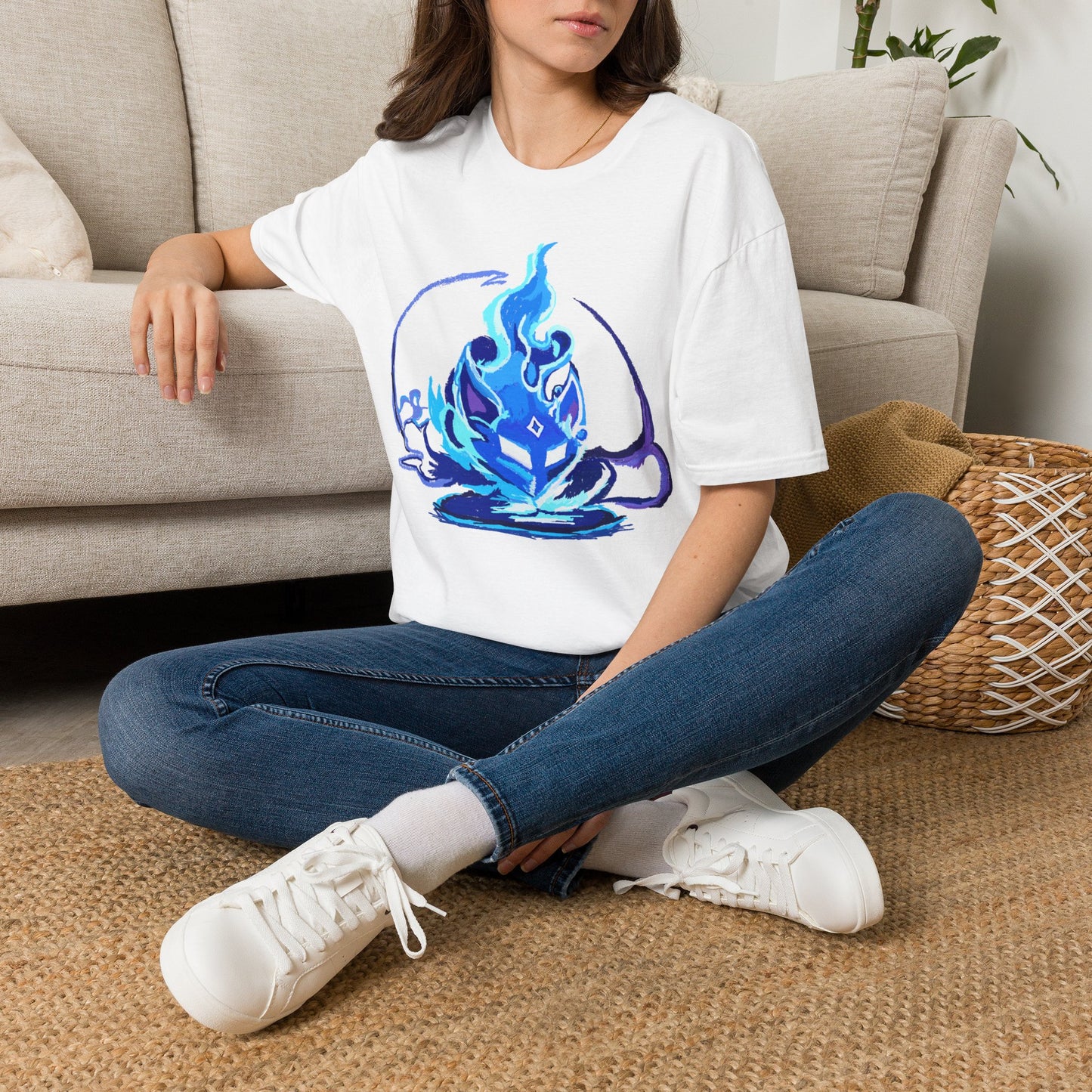 Sacred Fox Celestial Blue Mask T-Shirt