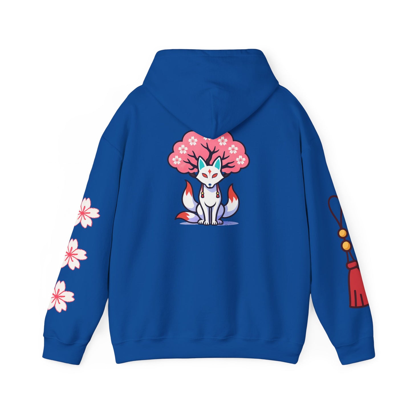 Sacred Fox Collection Hoodie with Cherry Blossoms Unisex Sweatshirt