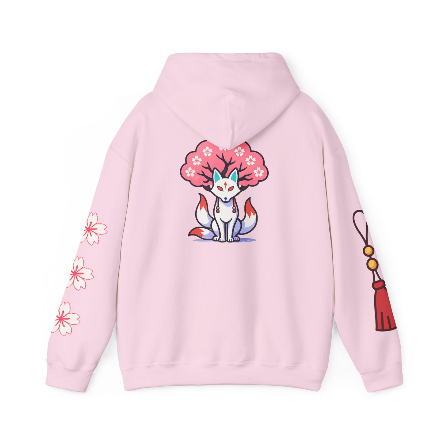 Sacred Fox Collection Hoodie with Cherry Blossoms Unisex Sweatshirt