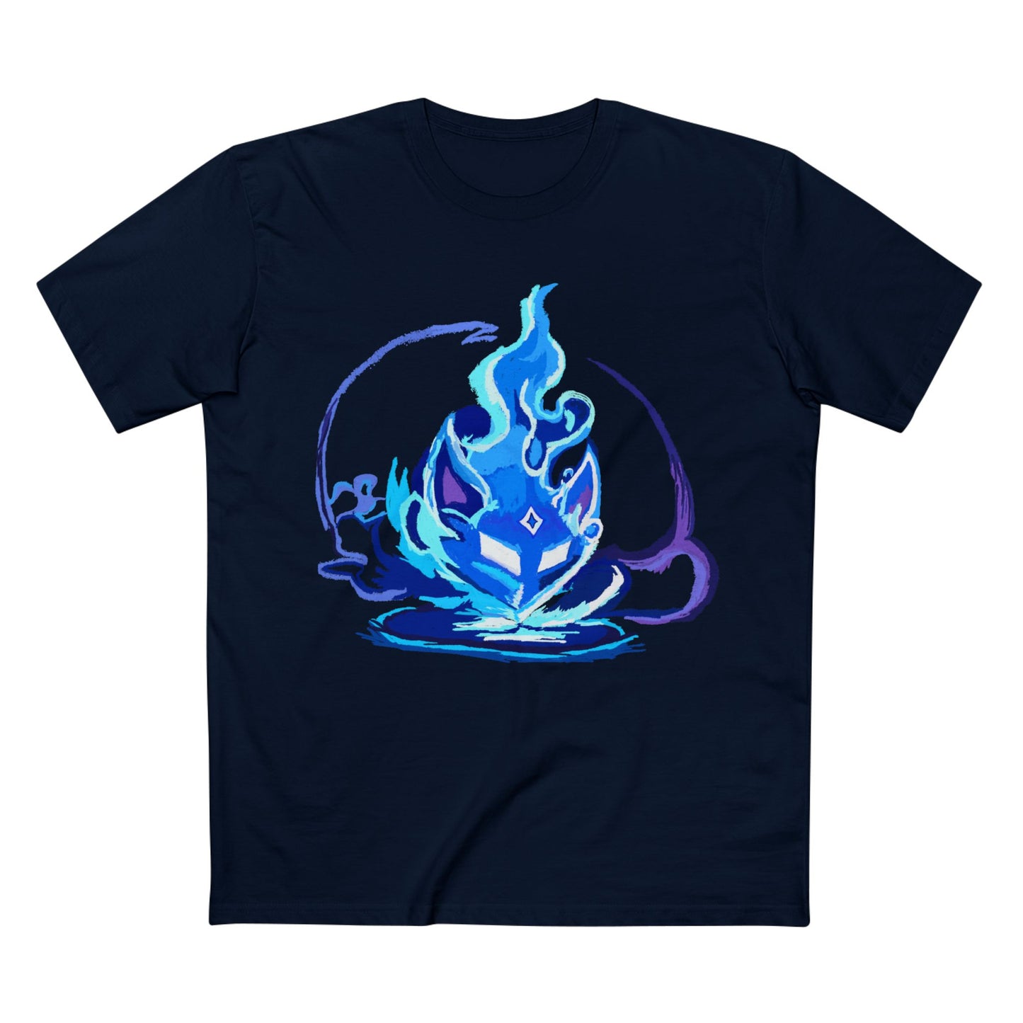 Sacred Fox Celestial Blue Mask T-Shirt