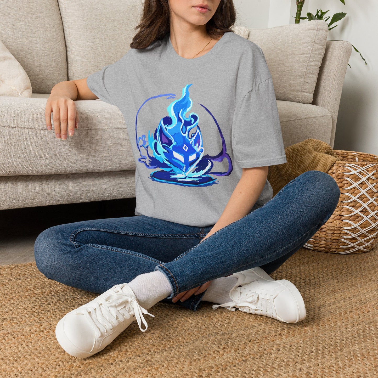 Sacred Fox Celestial Blue Mask T-Shirt