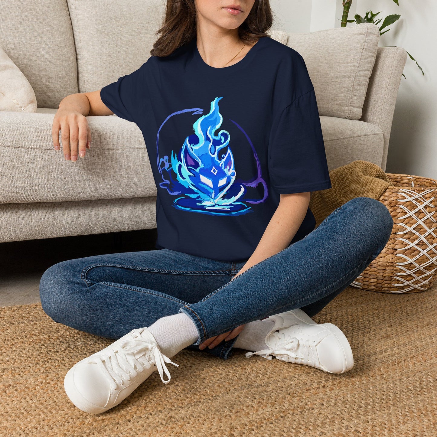 Sacred Fox Celestial Blue Mask T-Shirt