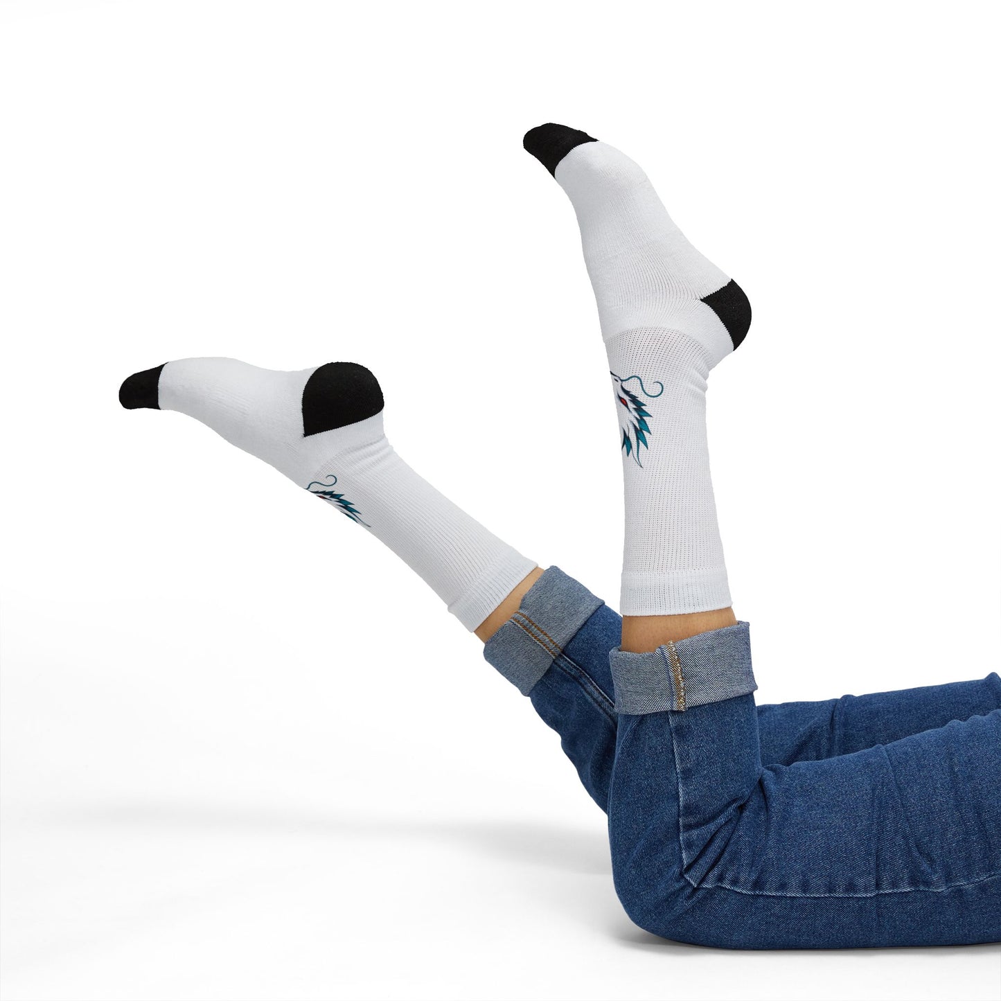 Sea Leviathan Socks — Lightweight Printed Crew Socks