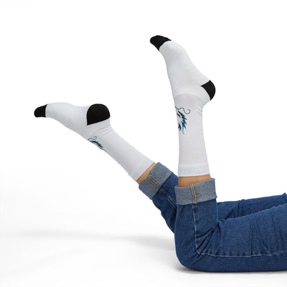 Sea Leviathan Socks — Lightweight Printed Crew Socks