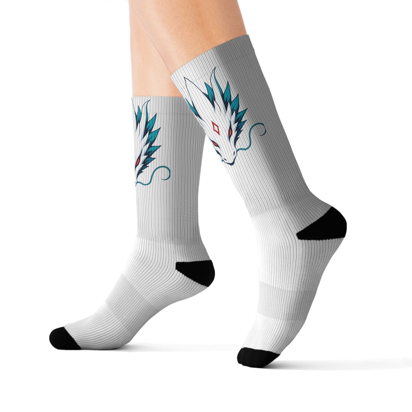 Sea Leviathan Socks — Lightweight Printed Crew Socks