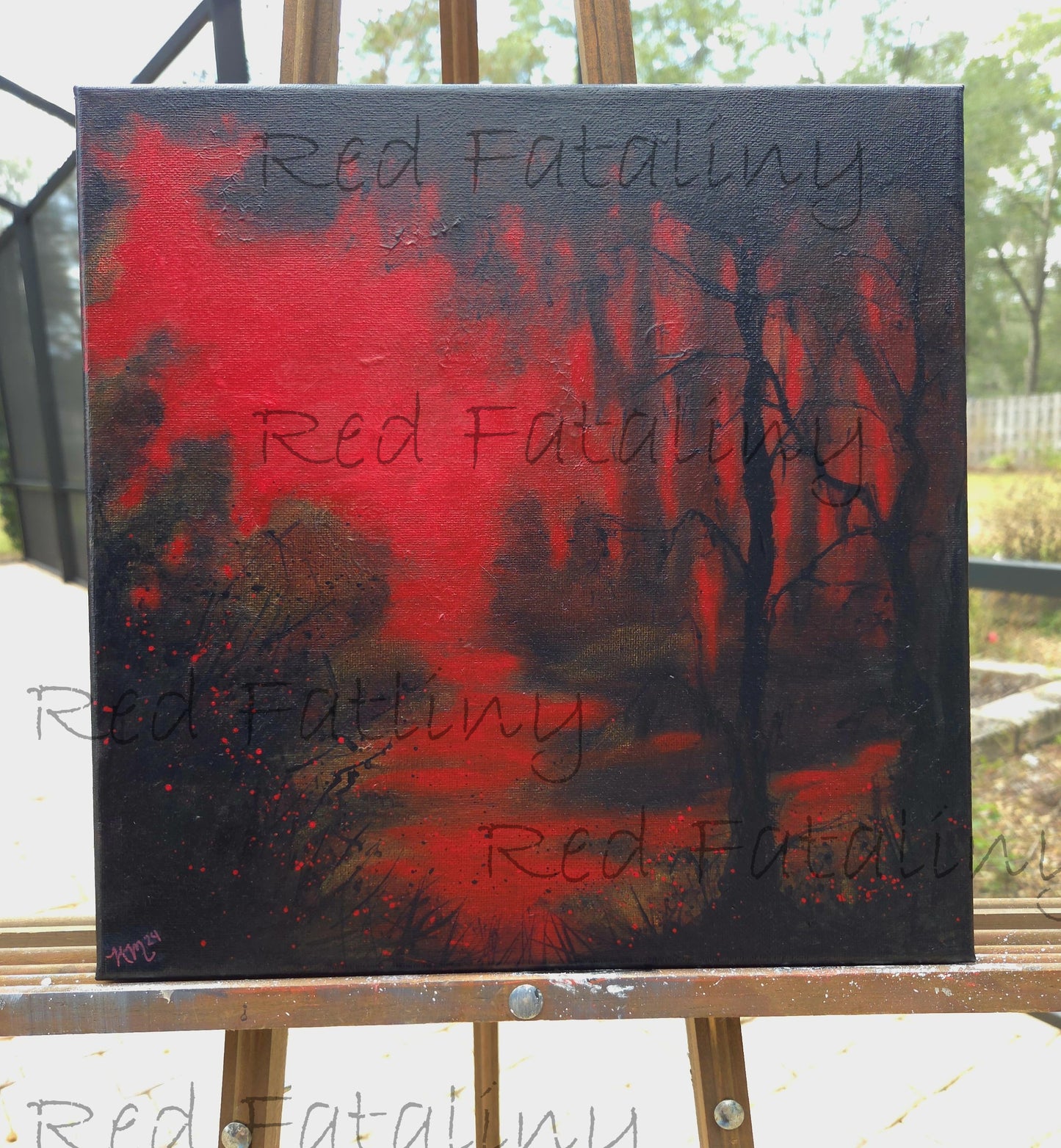 Red Forest, 12x12inches